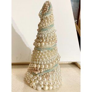 Christmas Tree 10 inches tall made of Jewelry